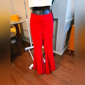 INC, red bell bottom pants, Sz 4